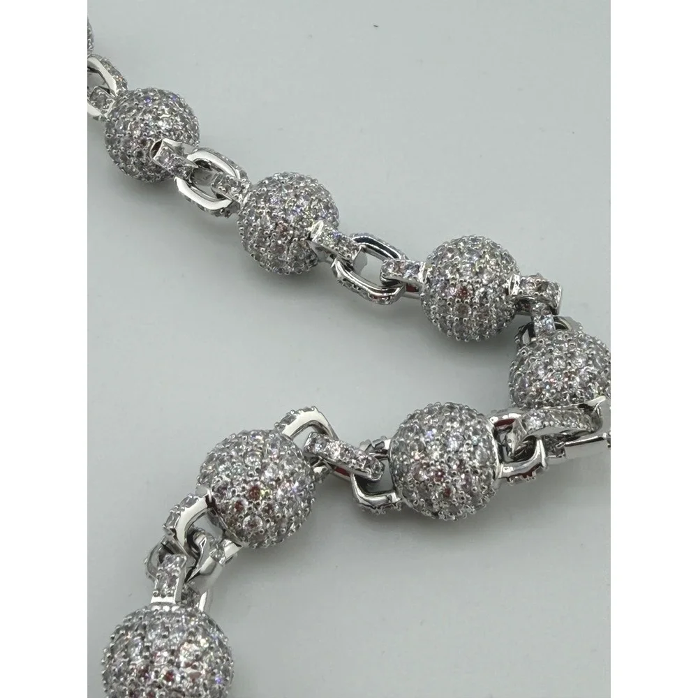 GLD Shop 12MM Iced Ball Necklace 26
